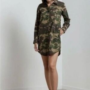 Vans NWOT Sz XS Assembly Camouflage Shirt Dress
